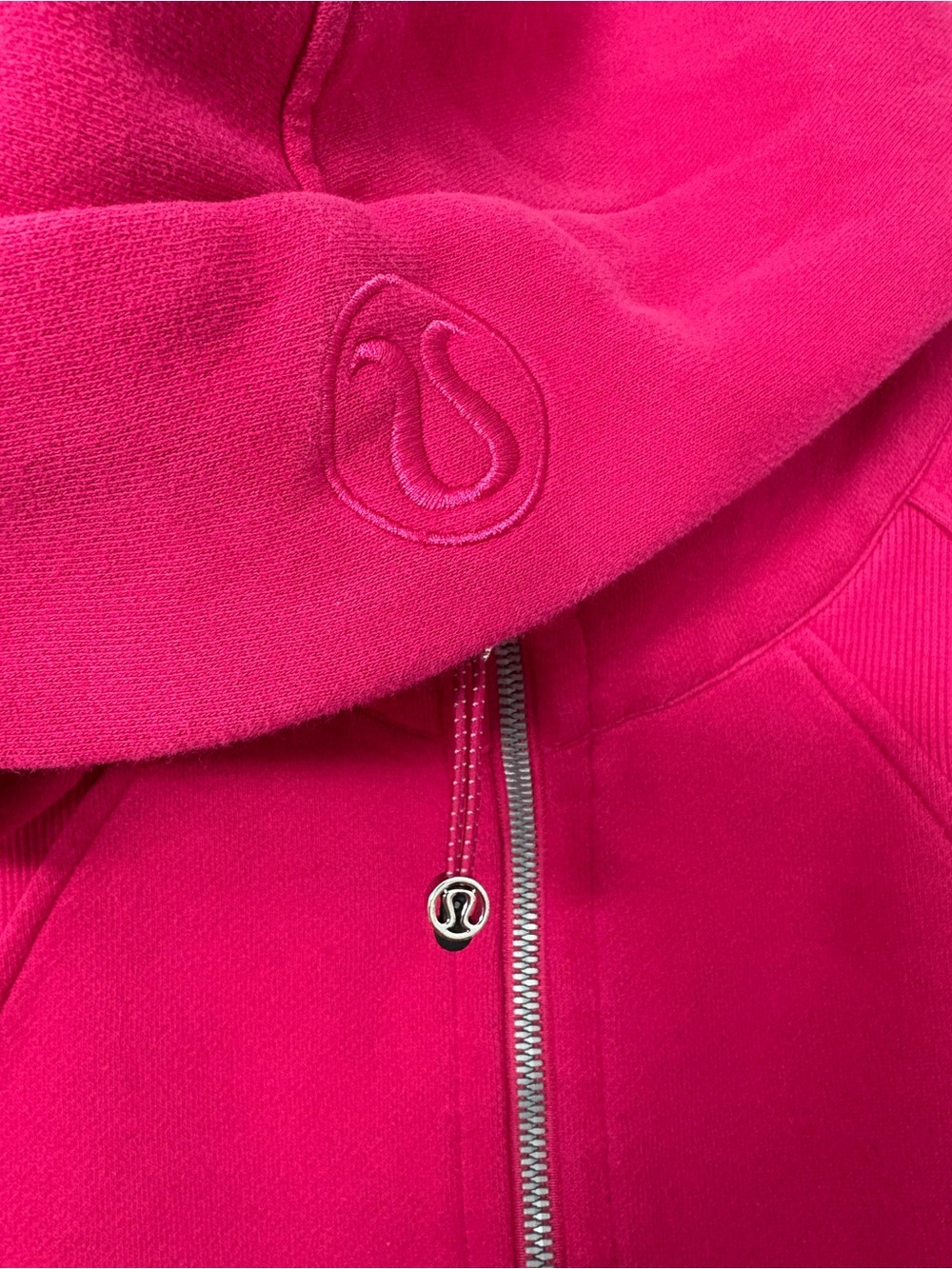 lululemon athletica Hot Pink Half-Zip Hooded Cropped Sweatshirt - Picture 2 of 4